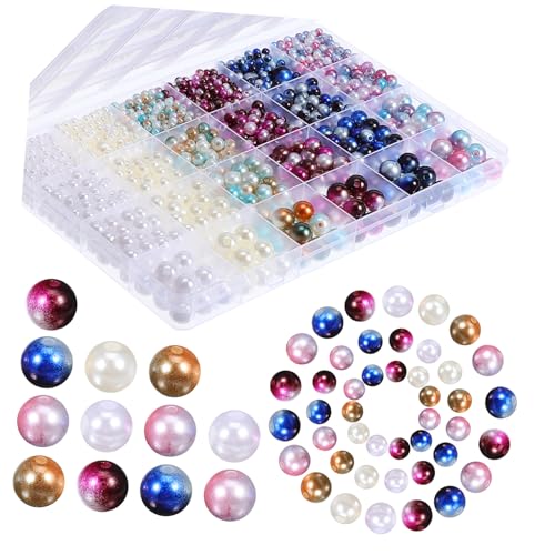 Homoyoyo 1 Schachtel Farbverlaufene Teiliges Perlen mit Künstliche Schmuckperlen für DIY Armbänder Halsketten und Bastelarbeiten Glatte Oberfläche Vielseitige und Farben Homoyoyo 1 Schachtel Farbverlaufene Teiliges Perlen mit Künstliche Schmuckperlen für DIY Armbänder Halsketten und Bastelarbeiten Glatte Oberfläche Vielseitige und Farben von Homoyoyo