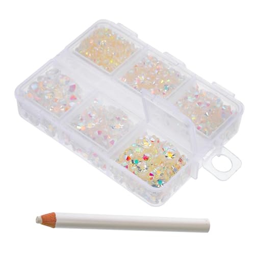 Homoyoyo 1 Schachtel Flache Rückseite Strasssteine für Nail Art Weiß Ab Farbe für DIY Maniküre und Bastelprojekte Leicht Handlich Einfach Anzuwenden Homoyoyo 1 Schachtel Flache Rückseite Strasssteine für Nail Art Weiß Ab Farbe für DIY Maniküre und Bastelprojekte Leicht Handlich Einfach Anzuwenden von Homoyoyo