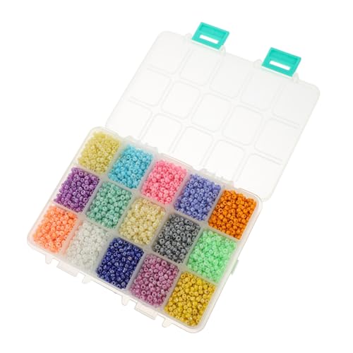 Homoyoyo 1 Schachtel Glasperlen Bunte Perlen für Schmuckherstellung DIY Halsketten Armbänder Dekorative Spacer Perlen in Praktischer Aufbewahrungsbox Homoyoyo 1 Schachtel Glasperlen Bunte Perlen für Schmuckherstellung DIY Halsketten Armbänder Dekorative Spacer Perlen in Praktischer Aufbewahrungsbox von Homoyoyo