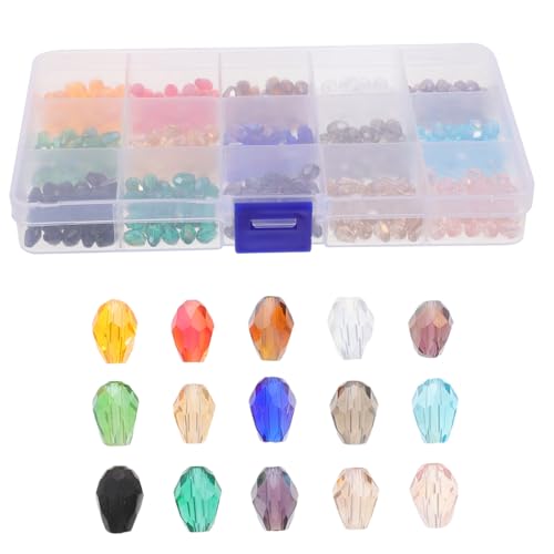 Homoyoyo 1 Schachtel Glasperlen Wasserfall Tropfen Bunte DIY Schmuckperlen für Armbandherstellung Langlebig Leicht Auffädelbar Vielseitig für Halsketten und Bastelprojekte von Homoyoyo