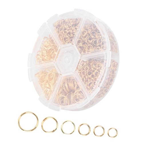 Homoyoyo 1 Schachtel Goldene DIY Eisenringe Handarbeitszubehör für Schmuckherstellung Vielseitige Doppelringe für Anhänger Schlüsselanhänger Bastelfreundlich und Dekorativ Homoyoyo 1 Schachtel Goldene DIY Eisenringe Handarbeitszubehör für Schmuckherstellung Vielseitige Doppelringe für Anhänger Schlüsselanhänger Bastelfreundlich und Dekorativ von Homoyoyo