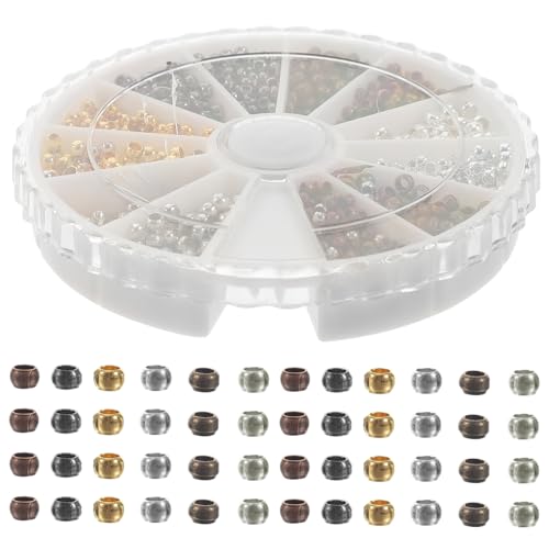 Homoyoyo 1 Schachtel Kopferlose Perlen Farben DIY Spacer Perlen für Schmuckherstellung Große Geeignet für Armbänder und Bastelbedarf für Kreative Projekte von Homoyoyo