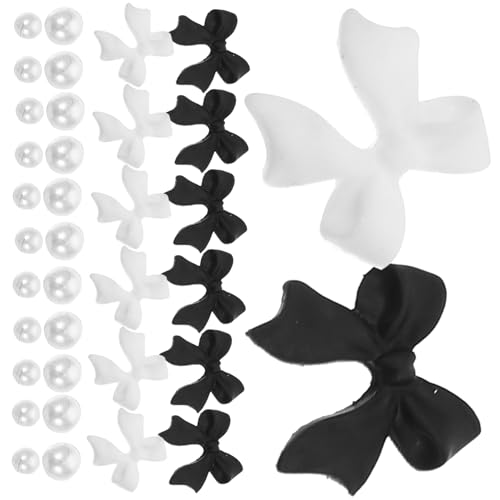 Homoyoyo 1 Schachtel Nail Art Charms mit Schleifen Flachen Halbperlen und Strasssteinen DIY Nageldekoration für Fingernägel Leichte und Vielseitige Maniküre Accessoires Geeignet für Alltag von Homoyoyo
