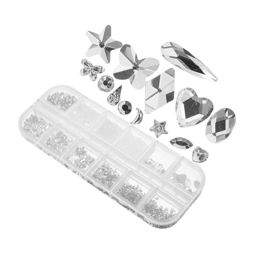Homoyoyo 1 Schachtel Nail Charms Fach Bunte Flatback Strasssteine Edelstahlperlen Nail Art Dekorationen für Frauen Maniküre DIY Nagel Schmuck für Partys und Alltag Homoyoyo 1 Schachtel Nail Charms Fach Bunte Flatback Strasssteine Edelstahlperlen Nail Art Dekorationen für Frauen Maniküre DIY Nagel Schmuck für Partys und Alltag von Homoyoyo