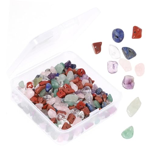 Homoyoyo 1 Schachtel Natürliche Bunte Steinperlen Box Unregelmäßige DIY Schmuck Spacer Perlen für Armbänder Halsketten und Ohrschmuck Vielseitiges Bastelzubehör aus Langlebigem Naturstein Homoyoyo 1 Schachtel Natürliche Bunte Steinperlen Box Unregelmäßige DIY Schmuck Spacer Perlen für Armbänder Halsketten und Ohrschmuck Vielseitiges Bastelzubehör aus Langlebigem Naturstein von Homoyoyo