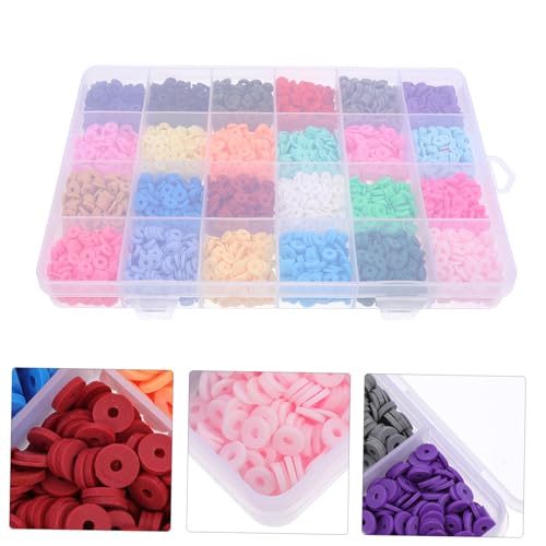 Homoyoyo 1 Schachtel Polymer Clay Perlen Flach Spacer Beads Bunte Boho Schmuck DIY Zubehör für Armbänder Halsketten Farben zum Basteln und Schmuckherstellung Homoyoyo 1 Schachtel Polymer Clay Perlen Flach Spacer Beads Bunte Boho Schmuck DIY Zubehör für Armbänder Halsketten Farben zum Basteln und Schmuckherstellung von Homoyoyo