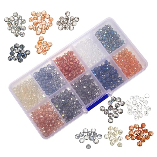 Homoyoyo 1 Schachtel Runde Facettierte Glasperlen Lose Schmuckperlen zum Auffädeln für DIY Armbänder Halsketten Ohrringe Schmuckherstellung Erwachsene Basteln Homoyoyo 1 Schachtel Runde Facettierte Glasperlen Lose Schmuckperlen zum Auffädeln für DIY Armbänder Halsketten Ohrringe Schmuckherstellung Erwachsene Basteln von Homoyoyo