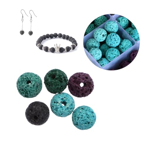 Homoyoyo 1 Schachtel Runde Künstliche Vulkanstein Perlen Farbige Schmucksteine für DIY Schmuckherstellung Armbänder Halsketten Basteln Zubehör Homoyoyo 1 Schachtel Runde Künstliche Vulkanstein Perlen Farbige Schmucksteine für DIY Schmuckherstellung Armbänder Halsketten Basteln Zubehör von Homoyoyo
