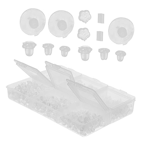 Homoyoyo 1 Schachtel Silikon Ohrstecker Verschlüsse Transparent Ohrschmuck Stopper Hautfreundlich Langlebig Leicht Tragbar Für DIY Ohrringe Sicherer Halt von Homoyoyo