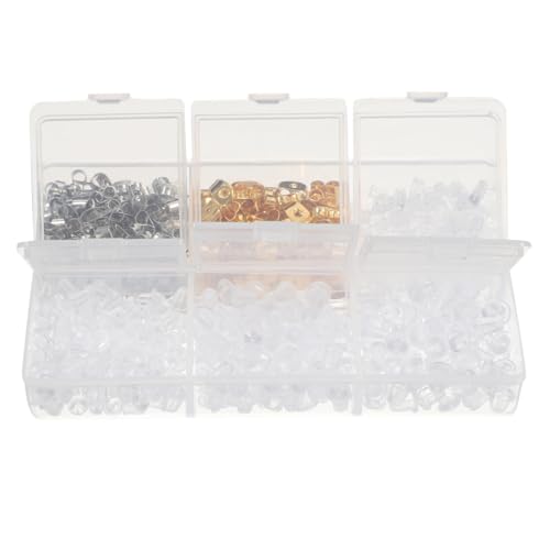 Homoyoyo 1 Schachtel Silikon Ohrstecker Verschluss Set Fach Box Transparent Weich Flexibel Komfortabel Passend DIY Schmuck Zubehör Ersatz Ohrstecker Stopper Homoyoyo 1 Schachtel Silikon Ohrstecker Verschluss Set Fach Box Transparent Weich Flexibel Komfortabel Passend DIY Schmuck Zubehör Ersatz Ohrstecker Stopper von Homoyoyo