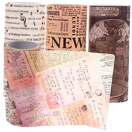 Homoyoyo 1 Schachtel Vintage Washi Tape DIY Dekoratives Klebeband für Scrapbooking Journaling Geschenkpapiere Bastelzubehör für Kreative Projekte von Homoyoyo