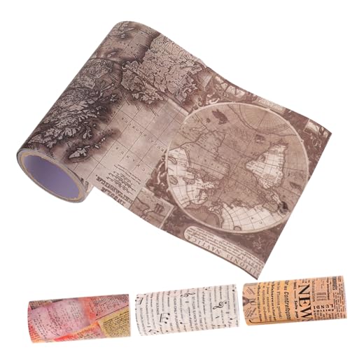 Homoyoyo 1 Schachtel Vintage Zeitungsband Papier Klebebänder Für Sammelalben Dekorative Bänder Scrapbooking Von Washi Tapes Geschenkbänder Scrapbook-diy-klebebänder Urlaubsbänder Aufkleber von Homoyoyo