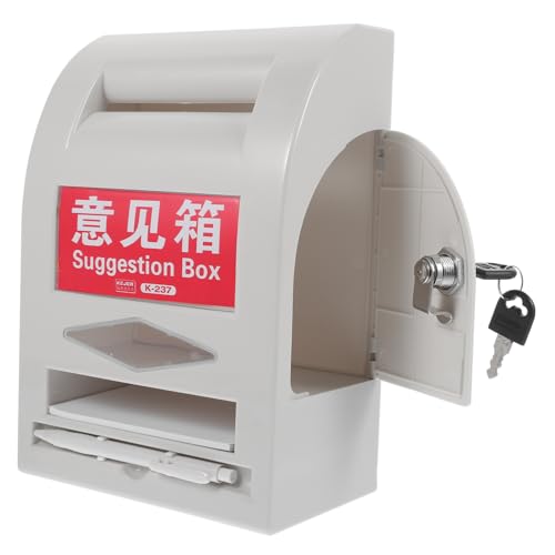 Homoyoyo 1 Set-Box Wahlurne Schlüsselkasten sperren aufbwahrungs-box aufbewahrungskorb vorratsboxen aufbewahrungs boxen vorschlagsbox verstauungsboxen Briefkasten Briefpostbehälter Abs Weiß von Homoyoyo
