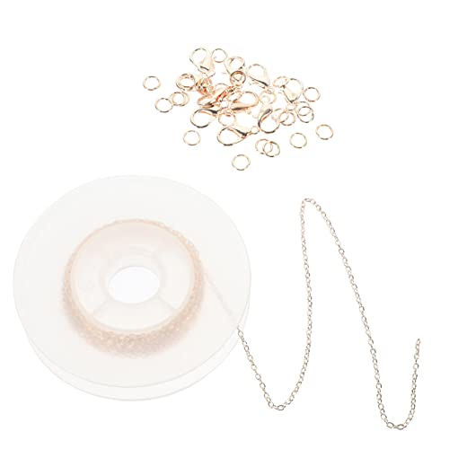 Homoyoyo 1 Set Galvanik Kettenzubehör Herstellung Von Schmuckkettenarmbändern Kralle DIY Die Hummer Biegeringe Und Karabinerverschlüsse Schmuck Verlängerungskette Metall von Homoyoyo