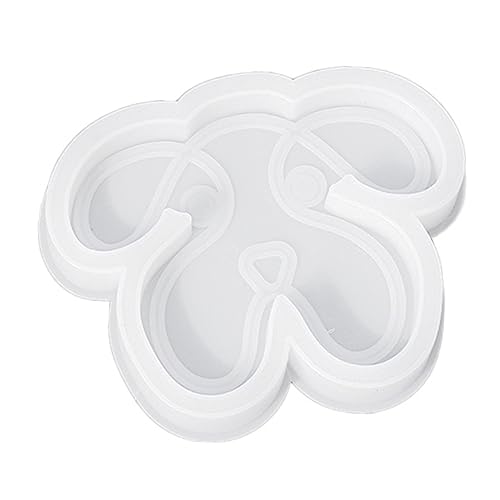 Homoyoyo 1 Stück Hunde Teller Form Klein Tablett Diy Form Hunde-design-form Schmuckschalenform Silikonguss-epoxy-form Schimmel Für Hundeteller Gießform Für Ornamente Weiß Kieselgel von Homoyoyo