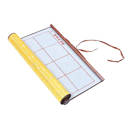 Homoyoyo 1 Stück Kalligraphie-Wasserschreibtuch Schreiben orientalisch Wasserziehtuch Stoff chinesische kalligraphie calligraphy chinesische Schriftrolle Malen scrolle Vlies Yellow von Homoyoyo