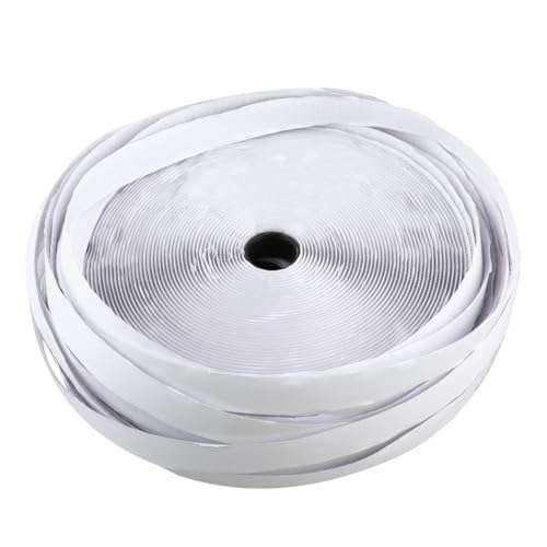 Homoyoyo 1 Stück Klettband Selbstklebend Starker Nylon Wiederverwendbar und Langlebig für DIY Projekte und Büroorganisation Weiß von Homoyoyo