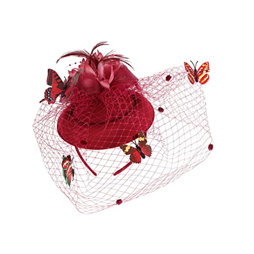 Homoyoyo 1 Stück Maschenfischstirnband Cocktail Mini Spitze erröten Partyhut-Stirnband für Frauen Kopfbedeckungen für Teepartys kleines Hutstirnband Stoff Homoyoyo 1 Stück Maschenfischstirnband Cocktail Mini Spitze erröten Partyhut-Stirnband für Frauen Kopfbedeckungen für Teepartys kleines Hutstirnband Stoff von Homoyoyo