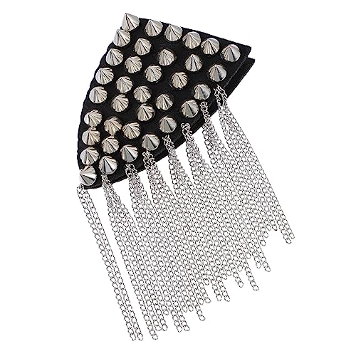 Homoyoyo 1 Stück Schulterklappen Kette MS Quaste punker accessoires kleider Mode-Accessoires kleiber Silberner Punk-Schulteraufnäher nieten epaulette Zubehör für Uniform Eisen Silver Homoyoyo 1 Stück Schulterklappen Kette MS Quaste punker accessoires kleider Mode-Accessoires kleiber Silberner Punk-Schulteraufnäher nieten epaulette Zubehör für Uniform Eisen Silver von Homoyoyo