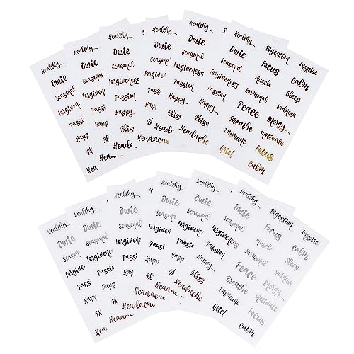 Homoyoyo 10 Blatt Ätherische Öle Etiketten Selbstklebende Flaschenaufkleber in Gold und Silber für Aromatherapie Parfüm und Tropfenflaschen von Homoyoyo