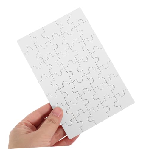 Homoyoyo 10 Blatt Blanko Sublimationspuzzle DIY Wärmeübertragbares Holzpuzzle für Kreative Leere Jigsaw Puzzle zum Bemalen und Bedrucken für Familien und Partys von Homoyoyo