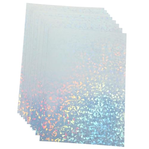 Homoyoyo 10 Blatt Blatt Vinyl-aufkleber Farbig Aufkleber Aus Papier Holografisches Klebepapier Bedruckbares Aufkleberpapier Für Drucker Etikettenpapier Für Drucker Kopierpapier Pvc von Homoyoyo