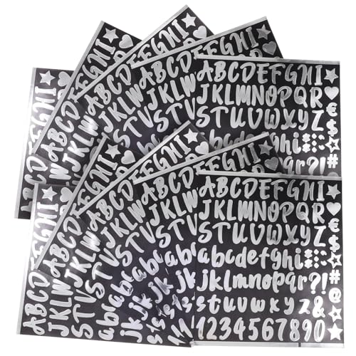 Homoyoyo 10 Blatt Reflektierende Briefkasten Zahlen Aufkleber Selbstklebend Wetterfest Silber Buchstaben Zahlen Sticker für Postkasten Hausnummer DIY Bastelprojekte und Adressbeschriftung von Homoyoyo