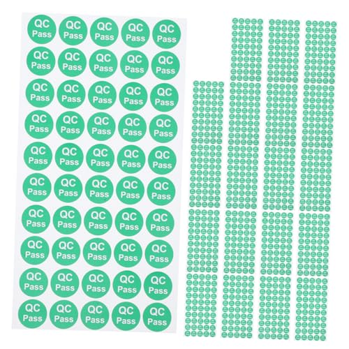 Homoyoyo 10 Blatt Runde Qualitätskontroll Labels Selbstklebende Etiketten für Inspektion und Lagerverwaltung für Effiziente Produktidentifikation und Qualitätsprüfung von Homoyoyo