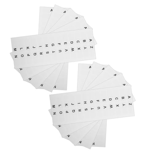 Homoyoyo 10 Blatt Selbstklebende Alphabetische Index Tabs Beschreibbare Haftnotizen für Notizbücher und Dokumente für Büro und Schule Weiß von Homoyoyo
