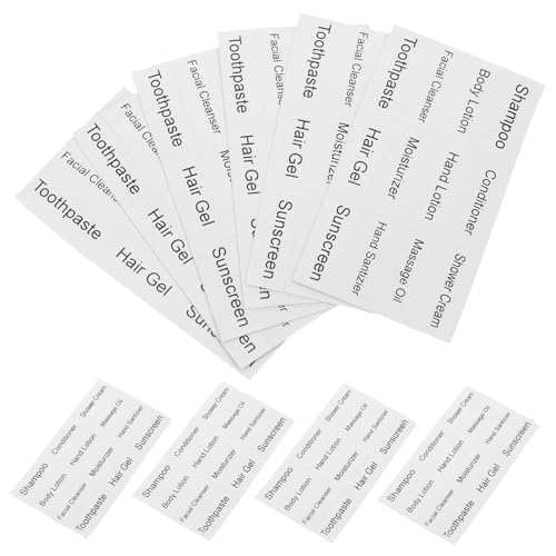 Homoyoyo 10 Blatt Teilige Wasserfeste Kosmetikflaschen etiketten aus Klebepapier Wiederbeschreibbare Aufkleber für Reise sub flaschen Langlebige Beschriftung für Shampoo Handwäsche Homoyoyo 10 Blatt Teilige Wasserfeste Kosmetikflaschen etiketten aus Klebepapier Wiederbeschreibbare Aufkleber für Reise sub flaschen Langlebige Beschriftung für Shampoo Handwäsche von Homoyoyo