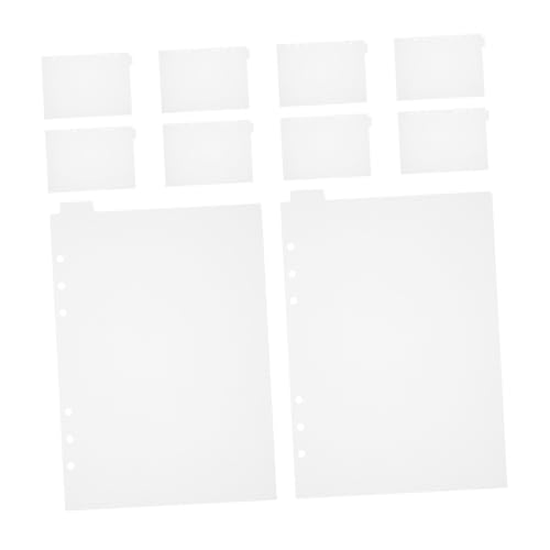 Homoyoyo 10 Blatt Teiliges Notizbuch Trennblätter aus Robustem PVC Abnehmbare Matte Transparente Binder Tabs mit Löchern Vielseitige Organizer für Dokumente und Journale Klare von Homoyoyo