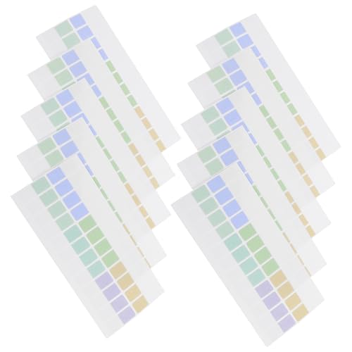 Homoyoyo 10 Blatt Teiliges Selbstklebende Index tabs in Pastellfarben Beschreibbare Haftnotizen für Notizbücher Vielseitige Markierungsaufkleber für Büro Schule und Lesefortschritt von Homoyoyo