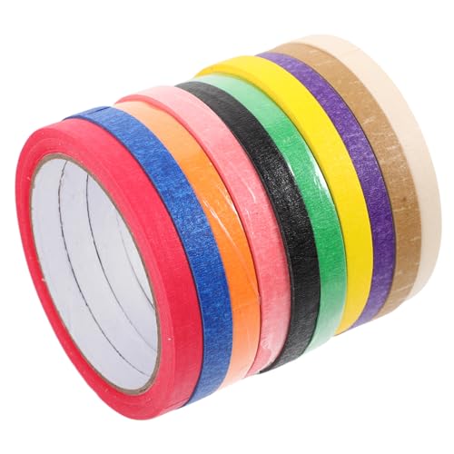Homoyoyo 10 Rollen Abdeckband Band schwere klebrig Wand Klebebandmaskierung Klebeband nachfüllt Malerband für Scrapbooking Zeichenbänder Zeichenband Kunstfarbband Papier von Homoyoyo