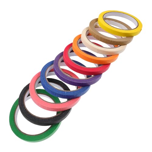 Homoyoyo 10 Rollen Abdeckband Klebeband Nachfüllt Wand Klebebandmaskierung Band Schwere Regenbogen-klebeband Klebrig Zeichenband Malerband Für Scrapbooking Farbband Papier von Homoyoyo