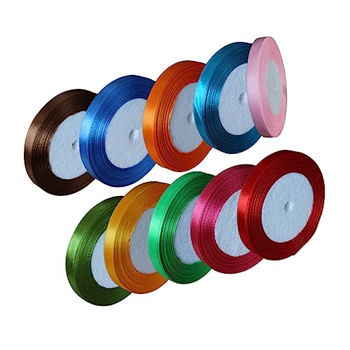 Homoyoyo 10 Rollen Breites Polyester Geschenkband Satinband in Farben Strapazierfähiges Dekoratives Geschenkband für Hochzeit Geburtstag Party DIY Geschenkverpackung und Festtagsdeko Homoyoyo 10 Rollen Breites Polyester Geschenkband Satinband in Farben Strapazierfähiges Dekoratives Geschenkband für Hochzeit Geburtstag Party DIY Geschenkverpackung und Festtagsdeko von Homoyoyo