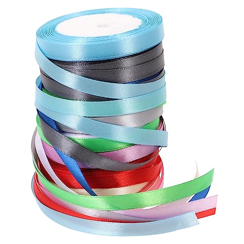 Homoyoyo 10 Rollen Handgemachtes Geschenkband Dekorative Satinbänder für DIY Bastelarbeiten Hochzeitsdekoration und Mixed Colors für Partys und Besondere Anlässe von Homoyoyo