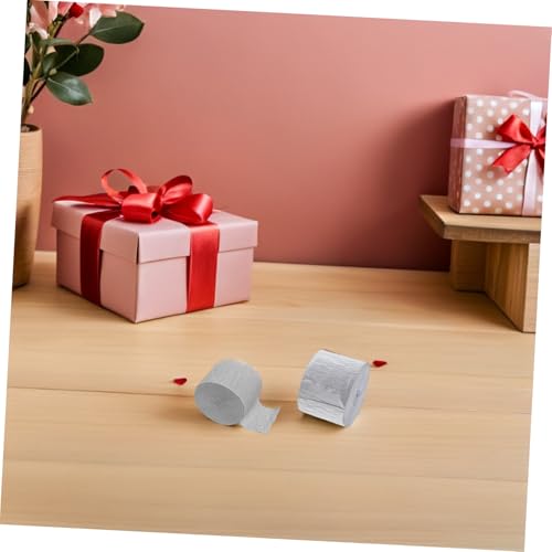 Homoyoyo 10 Rollen Krepppapier Luftschlangen Silber Vielseitige Partydekoration für Geburtstag Hochzeit Jubiläum Bachelorette und Weihnachtsfeier Strapazierfähig Flexibel Dekorativ von Homoyoyo