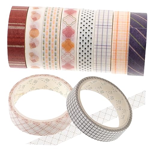 Homoyoyo 10 Rollen Washi-Tape-Set Herstellung Party Schrott dekorativ ästhetisch klebeband seidenband the craft nootbook decor Sammelalbum Dekorationsband Washi -Bänder Japanisches Papier von Homoyoyo
