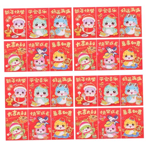Homoyoyo 10 Sätze Chinesische Neujahr Rote Umschläge Cartoon Schlangen Zodiac Geldumschläge für Frühlingsfest Hochwertige Papierqualität Geschenkverpackung von Homoyoyo