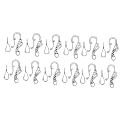 Homoyoyo 10 Sätze DIY Ohrhaken Toggle Verschluss Schmuckverbinder Ohrschmuck Basteln Zubehör Antik Silber für Ohrringe und Charms von Homoyoyo