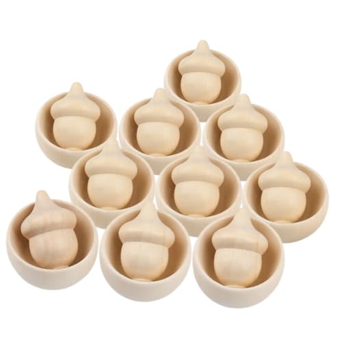 Homoyoyo 10 Sätze Holz Eicheln Bastelset Unbehandelt DIY Kreativ Malspaß Förderspielzeug Holzfiguren Bemalen Bastelmaterial Geschenkidee Homoyoyo 10 Sätze Holz Eicheln Bastelset Unbehandelt DIY Kreativ Malspaß Förderspielzeug Holzfiguren Bemalen Bastelmaterial Geschenkidee von Homoyoyo