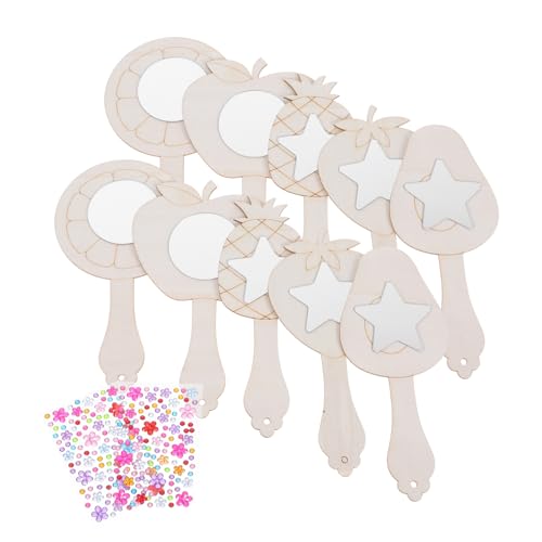 Homoyoyo 10 Sätze Holzspiegel zum Bemalen für DIY Handspiegel mit Strasssteinen Kreative Bastelsets für Mädchen Partygeschenke für Geburtstagsfeiern Homoyoyo 10 Sätze Holzspiegel zum Bemalen für DIY Handspiegel mit Strasssteinen Kreative Bastelsets für Mädchen Partygeschenke für Geburtstagsfeiern von Homoyoyo