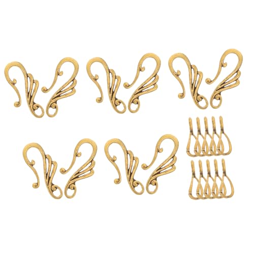 Homoyoyo 10 Sätze Ohrhaken Toggle Verschluss Schmuckverbinder DIY Ohrschmuck Zubehör Antikgold für Armband Charm Basteln Einfache Montage Langlebig von Homoyoyo