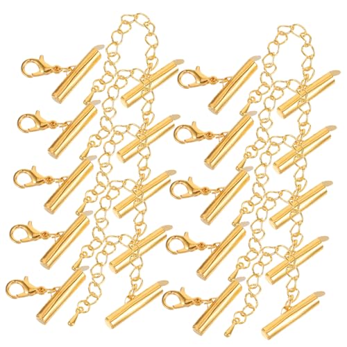 Homoyoyo 10 Sätze Teiliges Sliding Tube Clasp Endkappen für Schmuckzubehör Rostbeständige DIY Verschlüsse für Armband Ketten Bastel Perlen Endverschluss Homoyoyo 10 Sätze Teiliges Sliding Tube Clasp Endkappen für Schmuckzubehör Rostbeständige DIY Verschlüsse für Armband Ketten Bastel Perlen Endverschluss von Homoyoyo