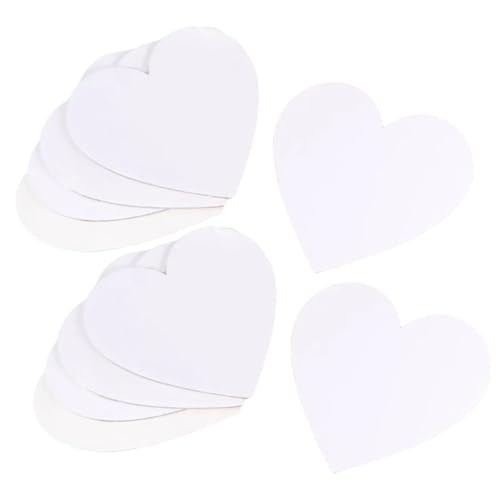 Homoyoyo 10 Stk Teiliges Herzform Malkarton aus Reiner Baumwolle Glatte Oberfläche Dreifach Grundiert Geeignet für Öl Acrylfarben Tragbares Künstler canvas Gemälde und Skizzen von Homoyoyo