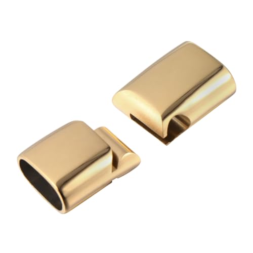 Homoyoyo 10 Stück 316 Verschlusskonverter Verschlüsse Schließe Schnalle Schmuck Armbänder Wohnung Kordelende Magnetverschluss Golden von Homoyoyo