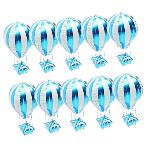 Homoyoyo 10 Stück Aluminium Folienballons Heißluftballon Form für Kindergeburtstagsfeiern Hochzeiten und Veranstaltungen für Girlanden und Feiern von Homoyoyo