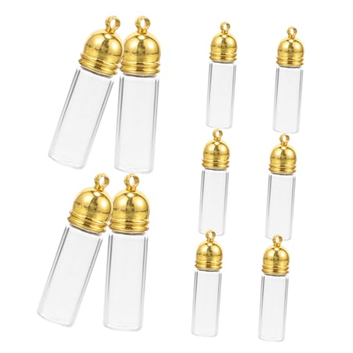 Homoyoyo 10 Stück Anhänger Aus Glasflaschen Wunsch Mini-flaschen Taube Mini-botschaftsflaschen Glasflasche Mit Verschluss Kleine Wunschfläschchen Lagerbehälter Metall Golden Homoyoyo 10 Stück Anhänger Aus Glasflaschen Wunsch Mini-flaschen Taube Mini-botschaftsflaschen Glasflasche Mit Verschluss Kleine Wunschfläschchen Lagerbehälter Metall Golden von Homoyoyo