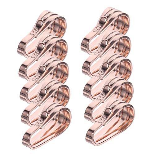 Homoyoyo 10 Stück Anhänger verbinden Verschluss slico bastelzeug Halskettenanhänger Roségold versilbern für goldene Anhänger Reize schmuck hängender Stecker Verschlüsse 925 Silber Rose Gold von Homoyoyo