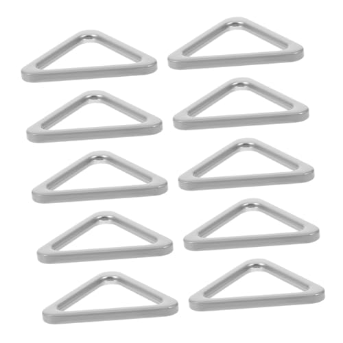 Homoyoyo 10 Stück Austausch der geformten Schnalle für Schmuck Metallverschluss Dreieckiges Metall Dreieckiger Ring mit Verschluss Robuster Metallringverbinder Zinklegierung Silver von Homoyoyo
